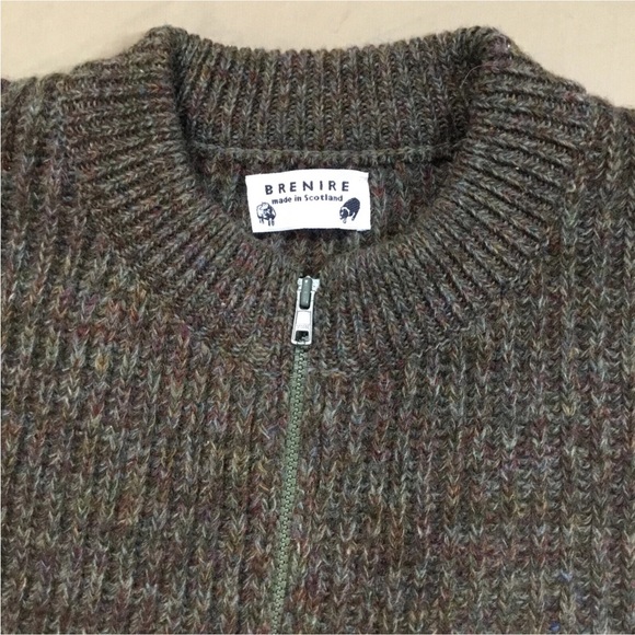 Vintage 90's Brenire Wool Chunky Vest Size 46 Made in Scotland Brown Multicolor - Picture 3 of 10